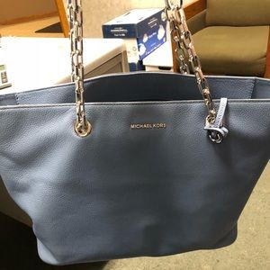 Michael Kors Mercer Chain Link Leather Tote